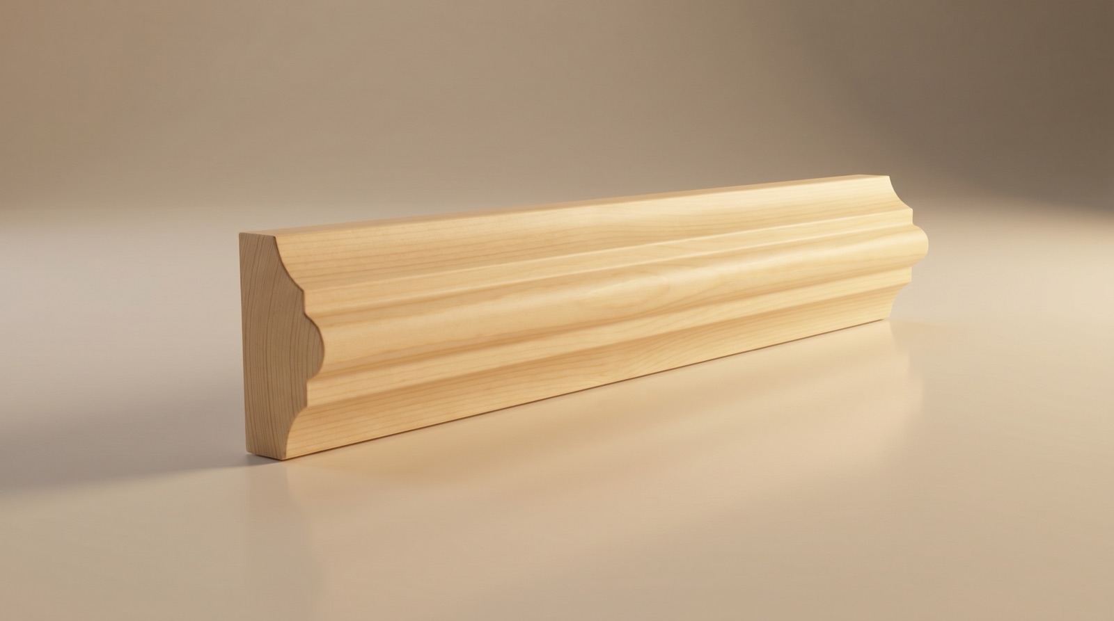 Collarín — Moldura delgada de pino (perfil curvo) para tapar uniones y dar un remate fino.